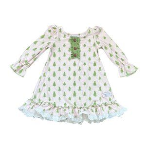 SweetHoney Pink Christmas Tree Nightgown 18 Months